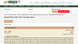 Talk of the Villages - Golf Cart Garage Door Replacement