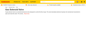 Tameson - Gas Solenoid Valves