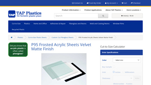 Tap Plastics - Acrylic Sheets P95 Matte