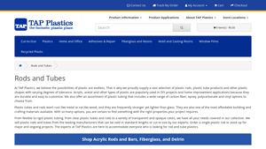 Tap Plastics - Custom Plastic Rods, Tubes & Shapes