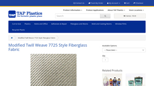 Tap Plastics - Modified Twill Fiberglass Fabric