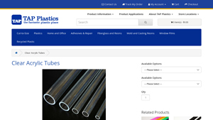 Tap Plastics - Clear Acrylic Tubes