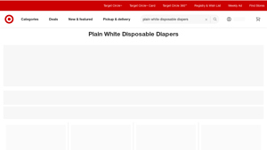 Target - Plain White Disposable Diapers