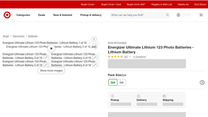 Energizer - Ultimate Lithium 123 Photo Batteries