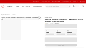 Dantona® - ValuePaq Energy AG12 Alkaline Button Cell Batteries