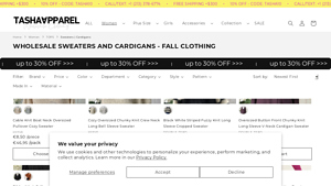 Tasha Apparel - Wholesale Sweaters and Cardigans