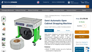 Technopack Corp - Open Cabinet Semi Automatic Strapping Machine