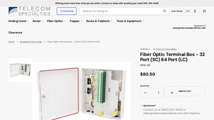 Telecom Specialties - Fiber Optic Terminal Box