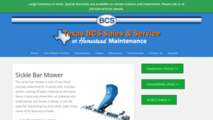 Texas BCS - Sickle Bar Mower