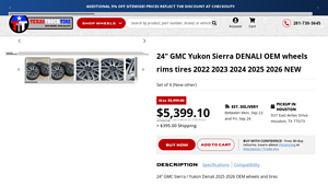 Bridgestone - 24 GMC Yukon Sierra DENALI OEM Wheels & Tires