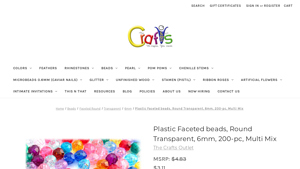 The Crafts Outlet - Plastic Faceted Beads
