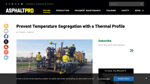 The Asphalt Pro - Paver-Mounted Thermal Profiling Scanning