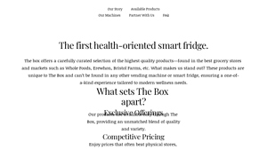The Box - Health-Oriented Smart Fridge