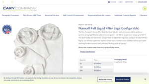 The Cary Company - Nomex® Felt Liquid Filter Bags