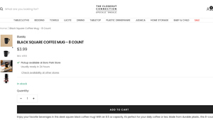 The Closeout Connection - Black Square Coffee Mug
