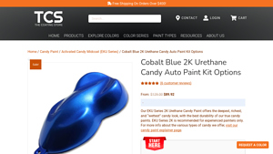 The Coating Store - Cobalt Blue 2K Urethane Candy Auto Paint Kit