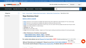 The Corner Guard Store - 18ga Stainless Steel Wall Corner Guards