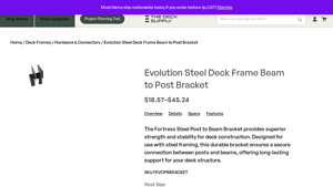 The Deck Supply - Evolution Steel Deck Frame Bracket