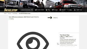 The Diesel Stop - Tire Size Comparison