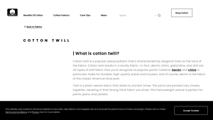 The Fabric of Our Lives - Cotton Twill