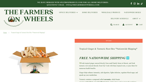 The Farmers On Wheels - Tropical Ginger & Turmeric Root Box