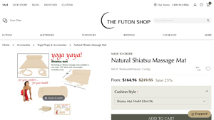The Futon Shop - Shiatsu Massage Mat - Natural