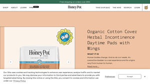 The Honey Pot - Hypoallergenic Incontinence Pads