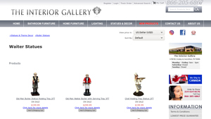 The Interior Gallery - Life Size Butler Statues
