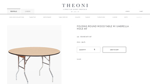 Theoni Collection - Folding Round Wood Table