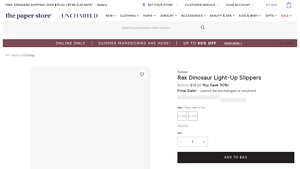 Robeez - Rex Dinosaur Light-Up Slippers