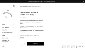 The Portuguese Shop - Lettuce Leaf Plates Set