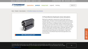 Thomson - H-Track Electro-Hydraulic Linear Actuators