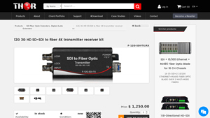 Thor - 12G 3G HD SD-SDI to Fiber 4K Transmitter Receiver Kit
