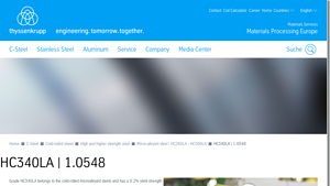 Thyssenkrupp - HC340LA Micro-Alloyed Steel