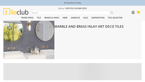 Tile Club - Marble & Brass Inlay Art Deco Tiles