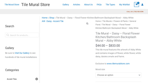 Tile Mural Store - Daisy Floral Backsplash