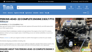 Perkins - 404D-22 COMPLETE Engine 2 BOLT PTO
