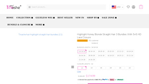 Tinashe Hair - Highlight Honey Blonde Straight Hair Bundles