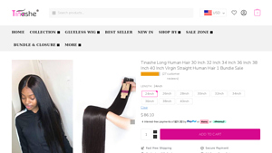 Tinashe - Long Virgin Straight Human Hair