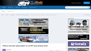 Tint Dude - Recommended Cutting Solutions