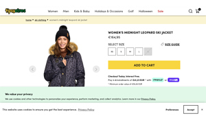 Tipsy Elves - Midnight Leopard Ski Jacket