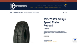 Tire Recappers - 295/75R22.5 High Speed Trailer Retread
