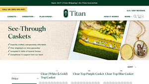 Titan Casket - See Through Clear Glass Caskets
