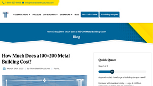 Titan Steel Structures - 100x200 Metal Building Kit
