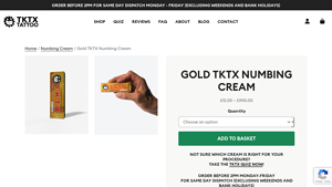 TKTX - Gold Numbing Cream