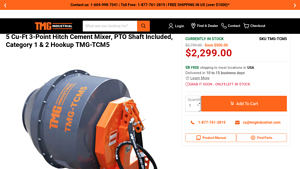 TMG Industrial - 3-Point Hitch Cement Mixer