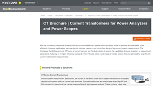 Yokogawa - CT Series Current Sensors