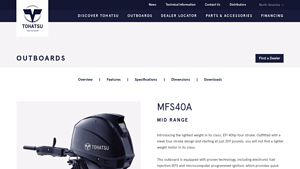 Tohatsu - MFS40A Mid Range Outboard