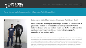 Tom Spina Designs - Extra Large Male Mannequin