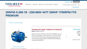 Toolmex - 200HP Premium Efficiency Motor